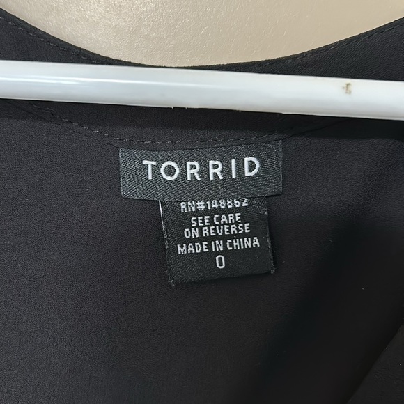 Torrid size 0 black blouse - Picture 2 of 3